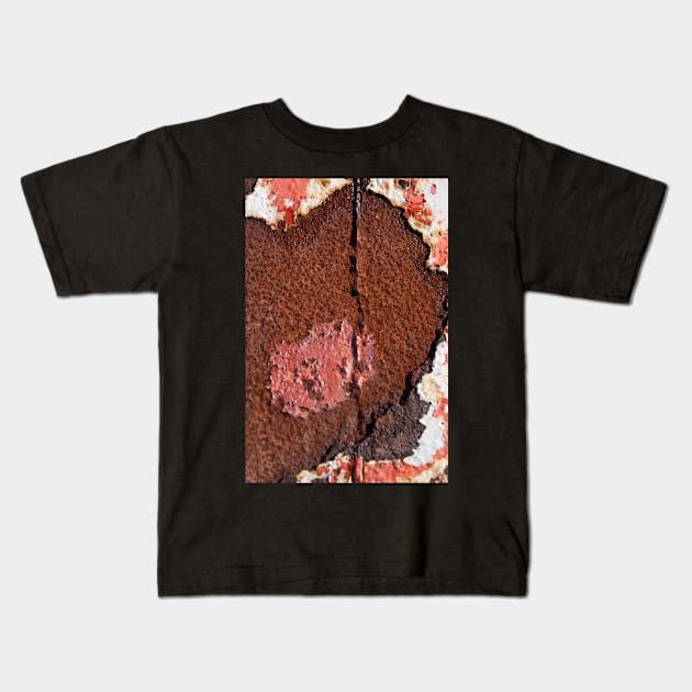 Rust, red, white, III Kids T-Shirt by ojovago